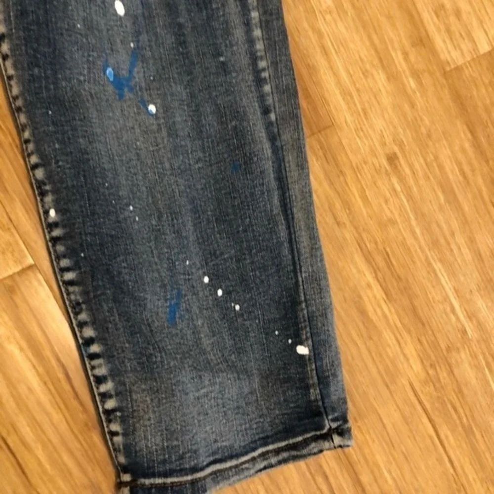 thrashed men's 40 x 32 jeans rave distressed Y2K grunge hiphop skater  jeans